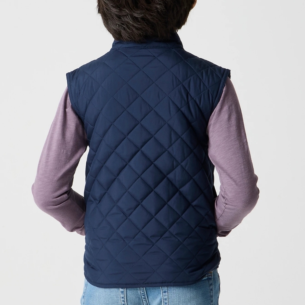 Crewcuts Boys Quilted Zip Front Vest, Xs/ 4-5, Blue - Picture 4 of 13